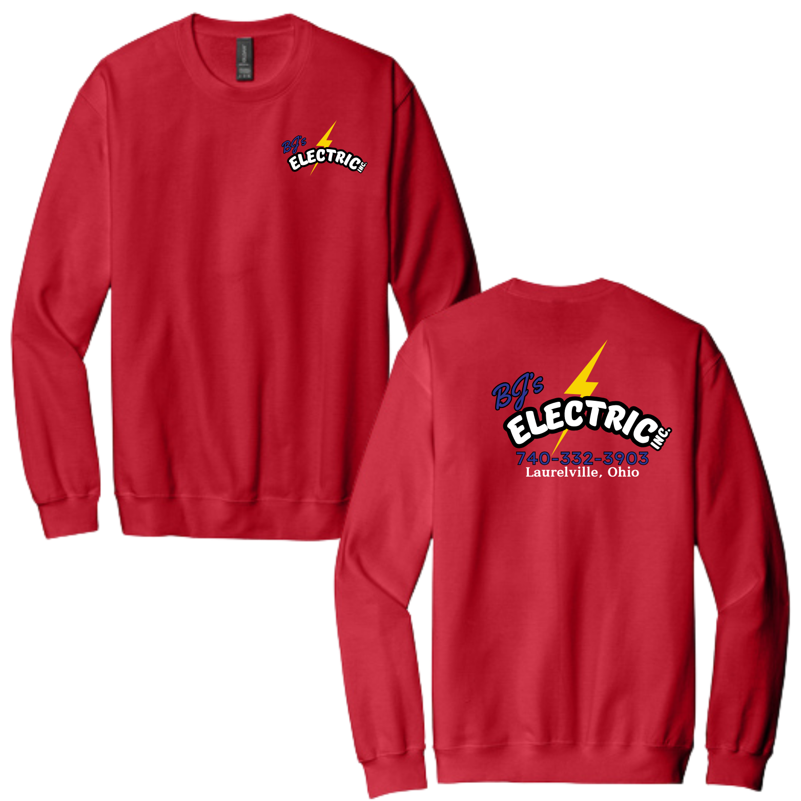 Gildan Softstyle Crewneck Red BJ's Electric