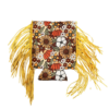 Mustard Yellow Fringe Flower Koozie